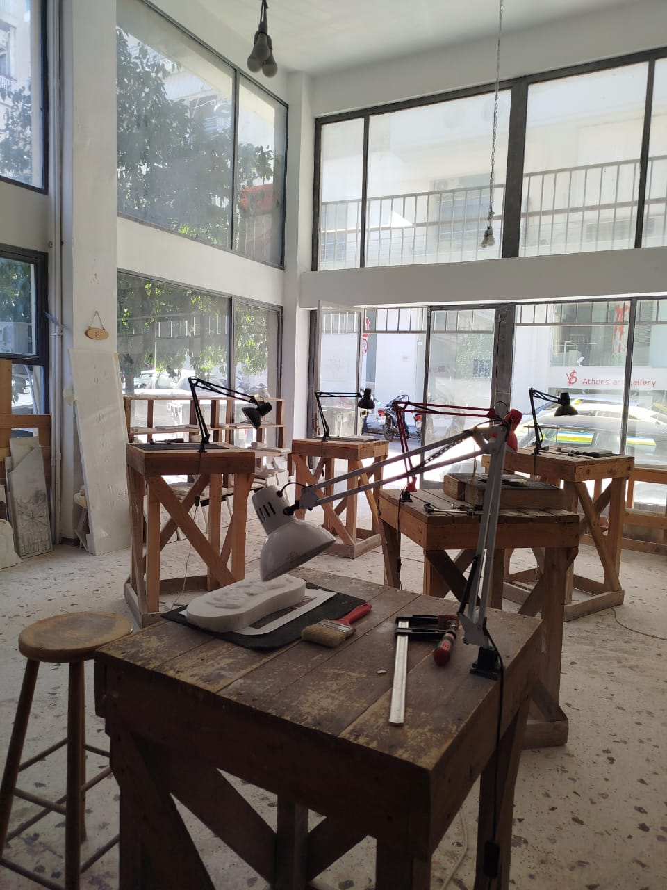 Marble sculpting workshop studio